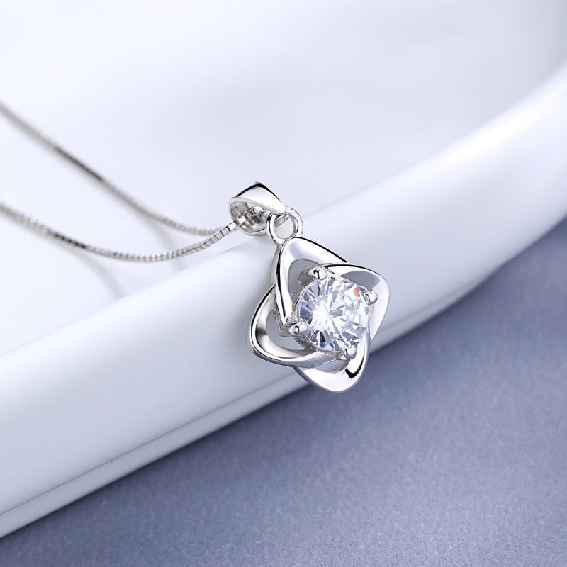 Four-Petal Diamond Necklace
