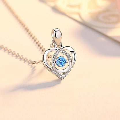 dancing diamond heart pendant us