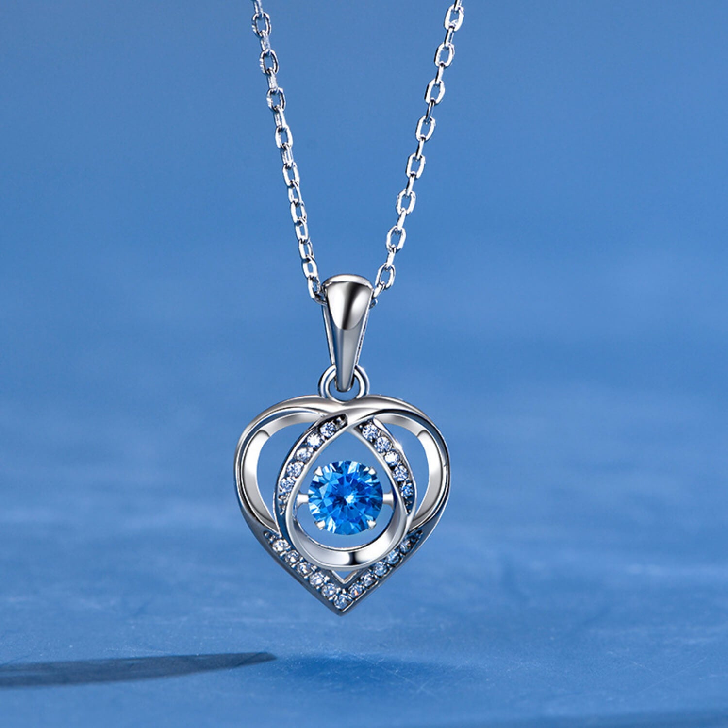 dancing diamond necklace white gold