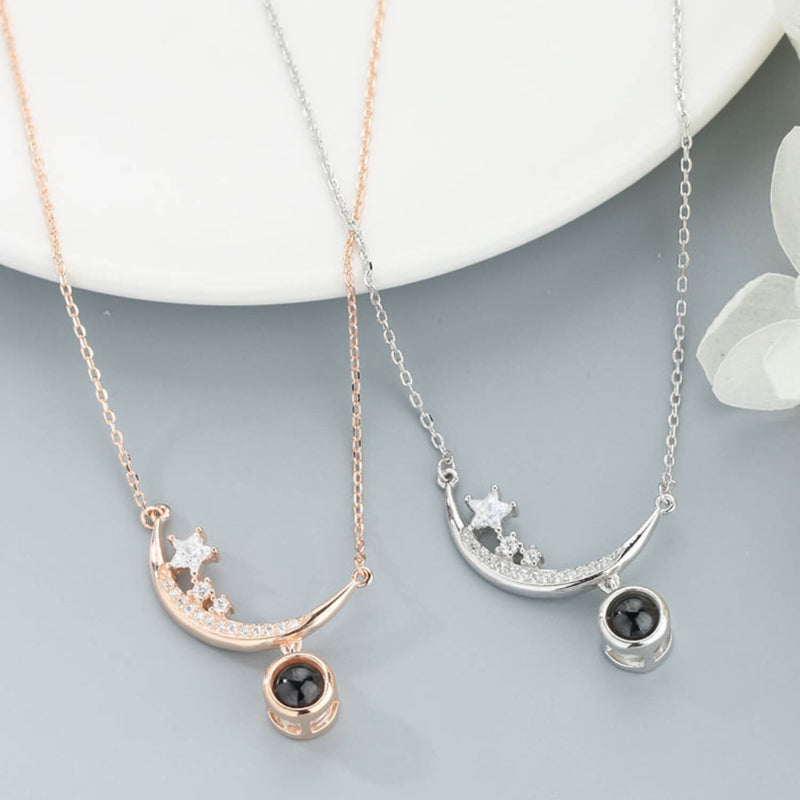 sterling silver necklace projection necklace