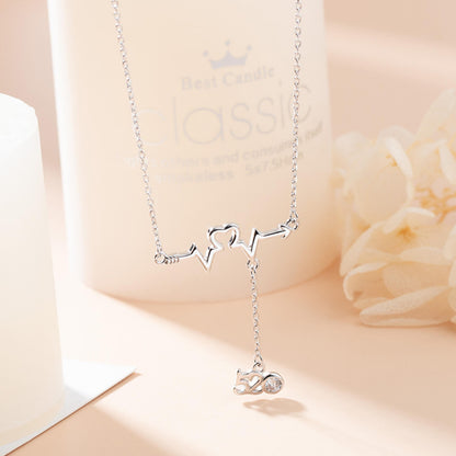 necklace with heartbeat