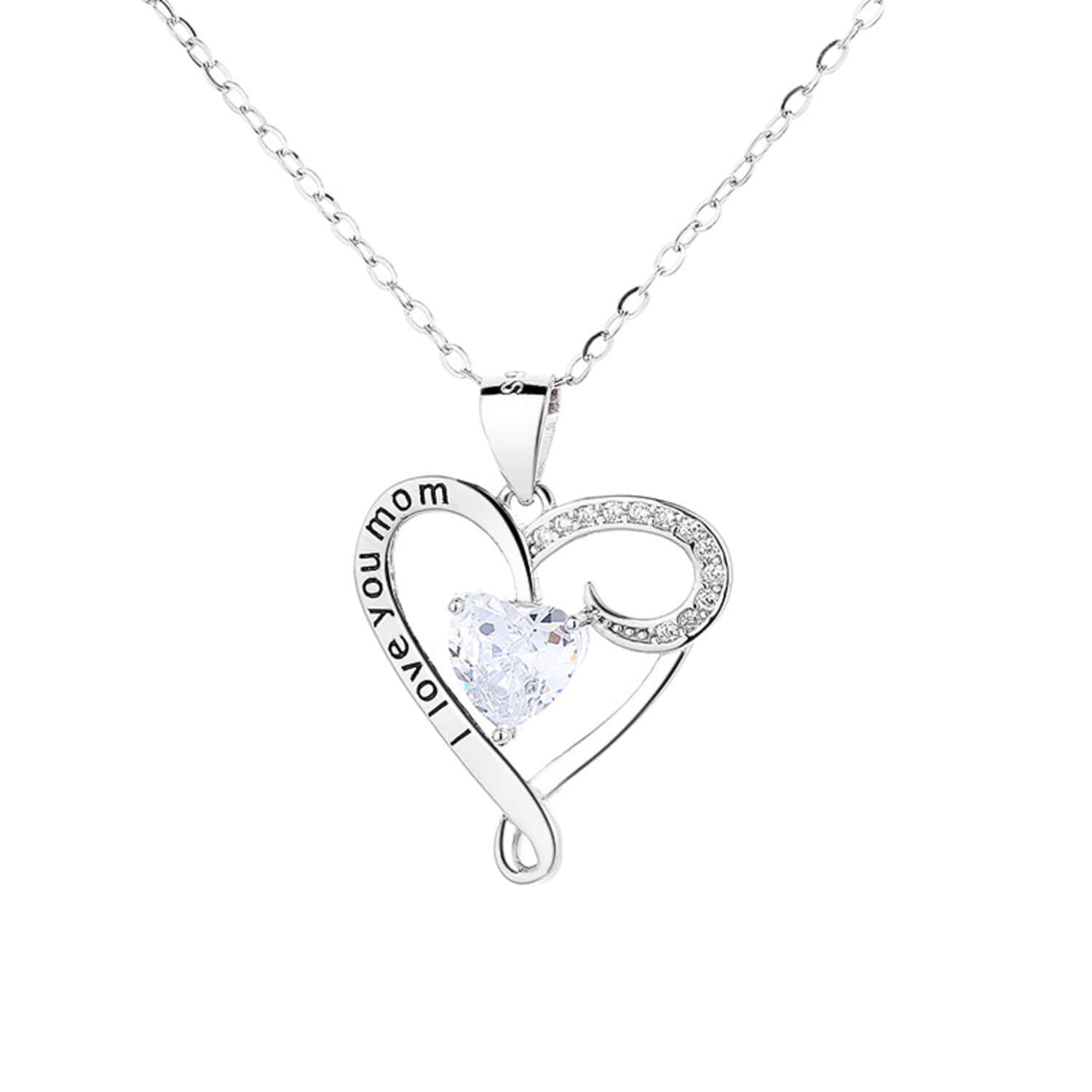 i love you mom s925 pendant necklace
