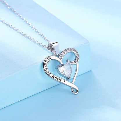 i love you mom 925 necklace