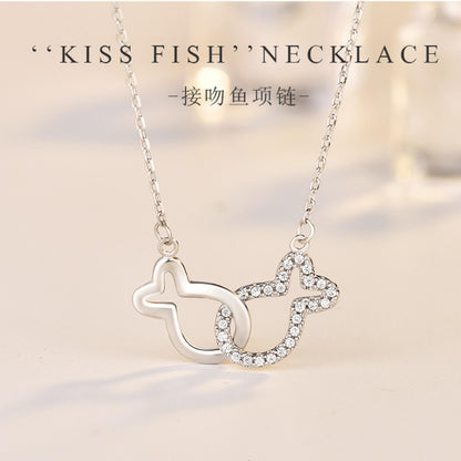 fish necklace pendant interlocking fish pendant silver price