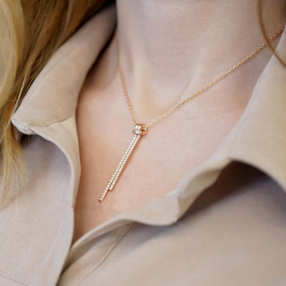diamond vertical bar necklace usa