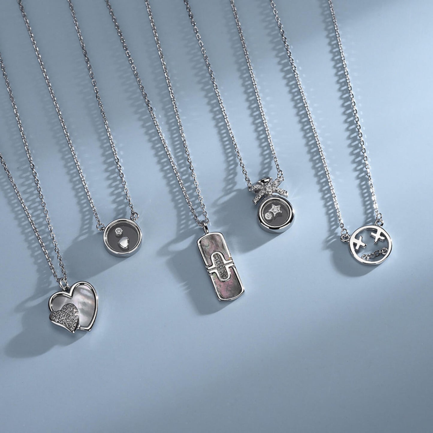 silver round pendant fashion jewelry