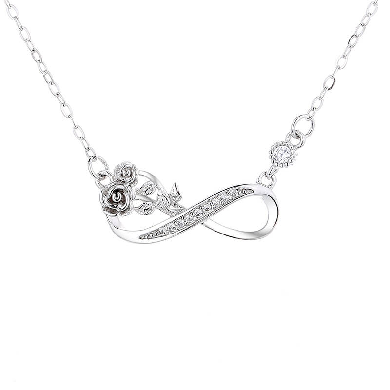 infinity rose necklace