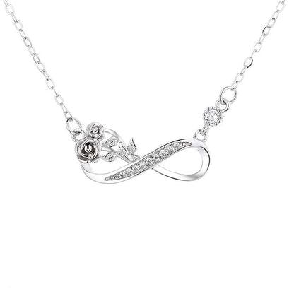 infinity rose necklace