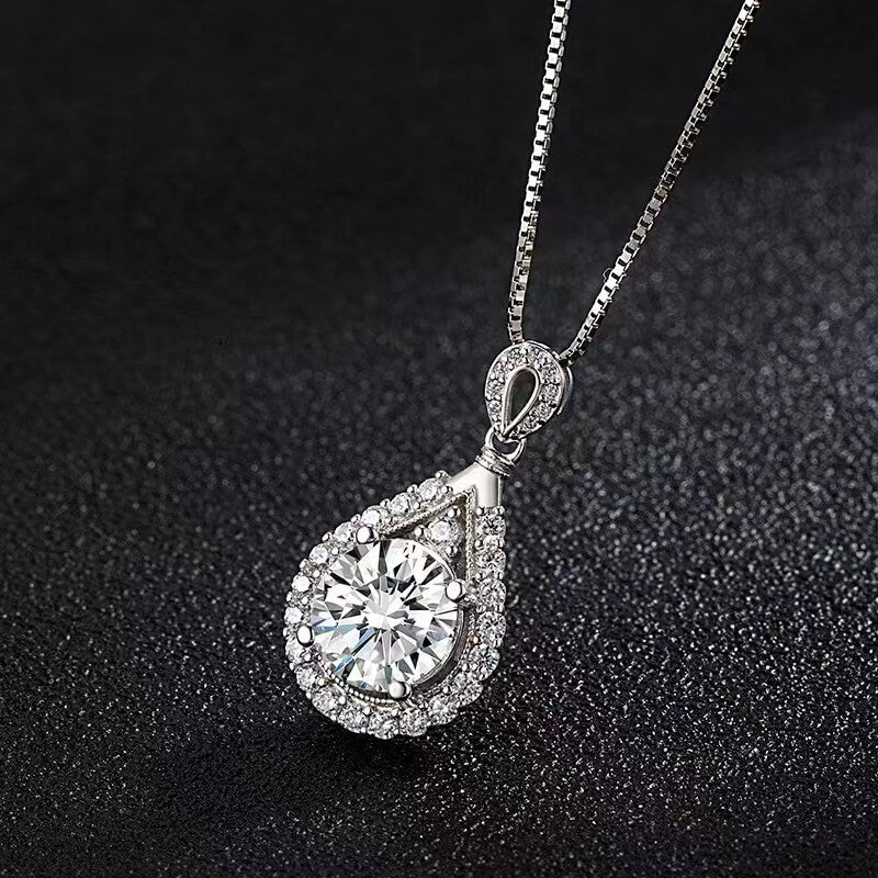 Shine Bright Silver Teardrop with Pave Accents
