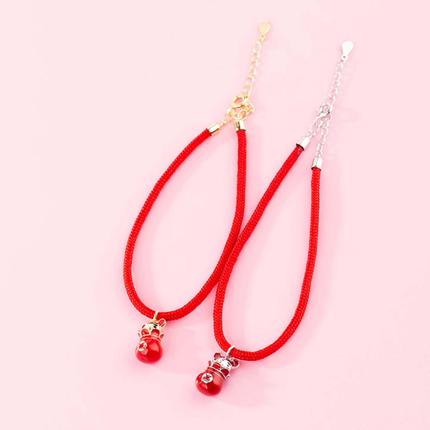 Jimmy Sterling Silver Jewelry Red String Lucky Cat Bracelet for women
