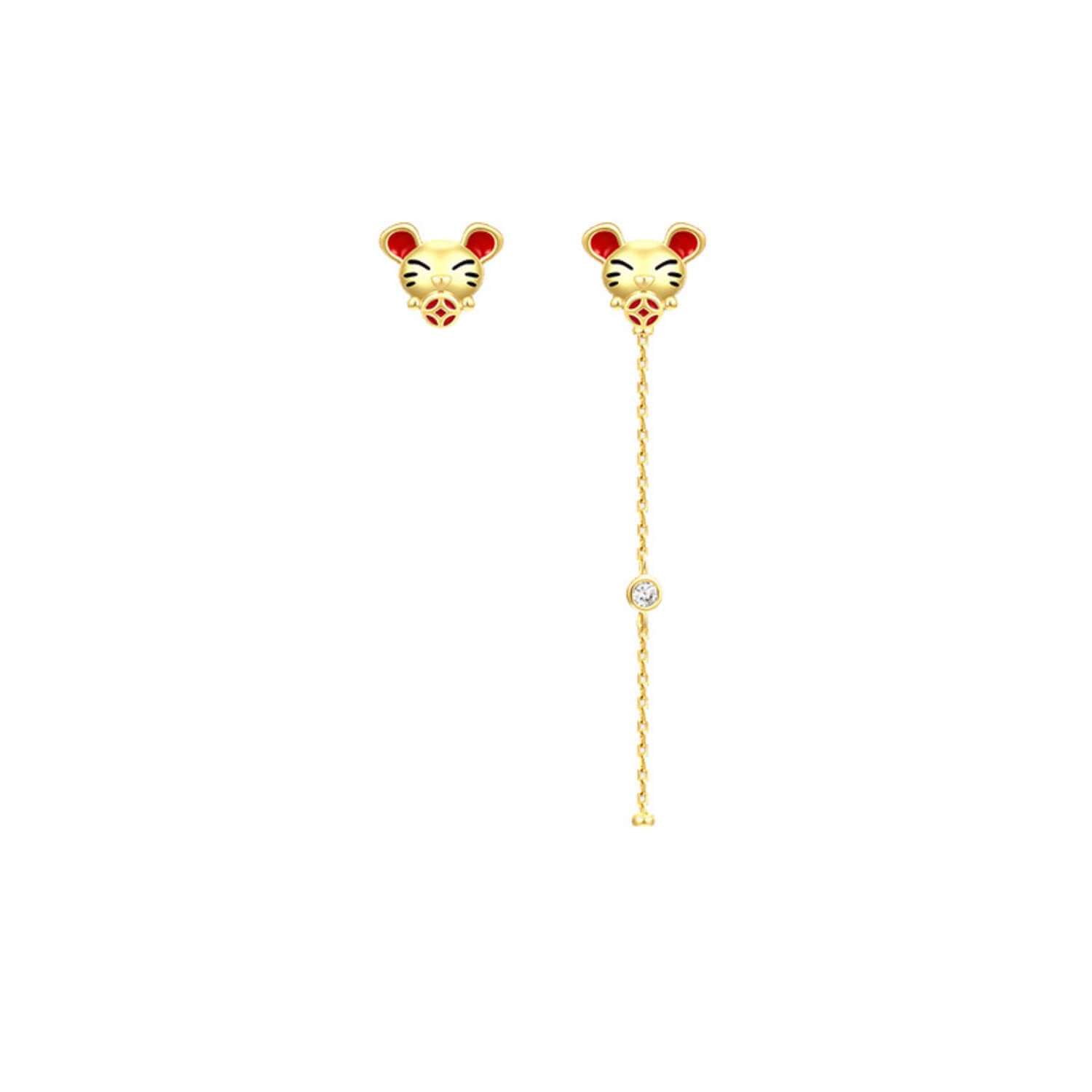 lucky mouse earrings 