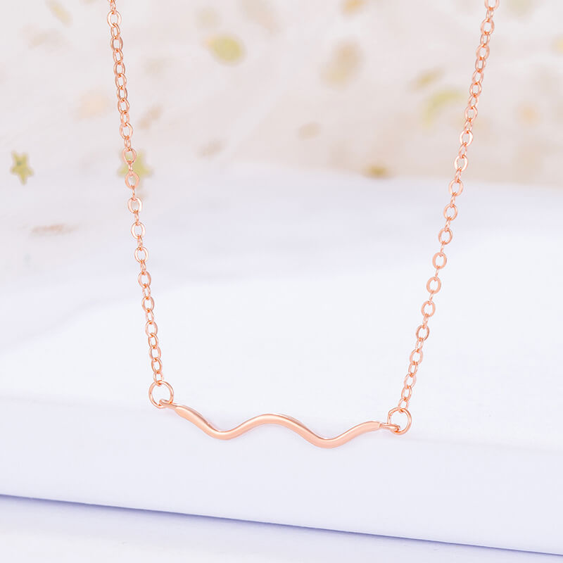 wave necklace pendant  sterling silver wave necklace
