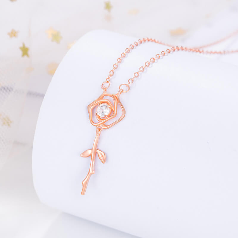 rose necklace for women