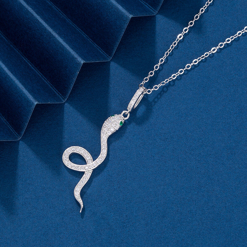 snake pendant, silver