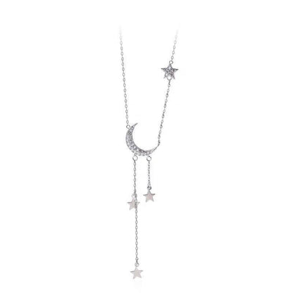 moon star necklace crystal