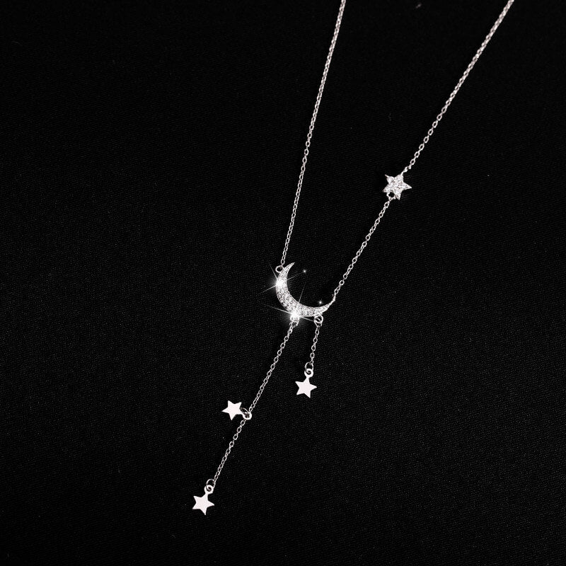 moon star necklace 925