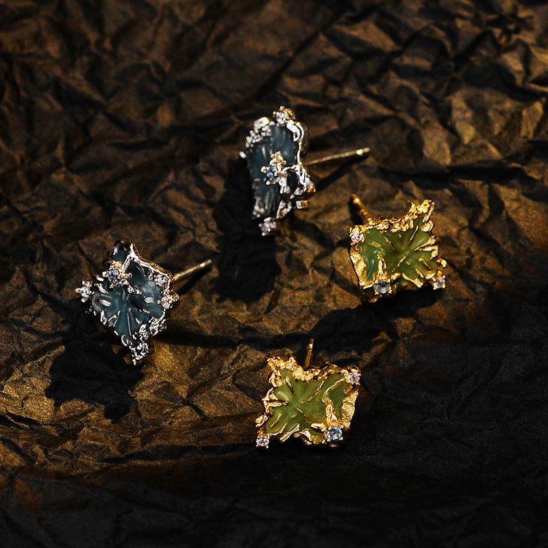 unique textured earrings silver