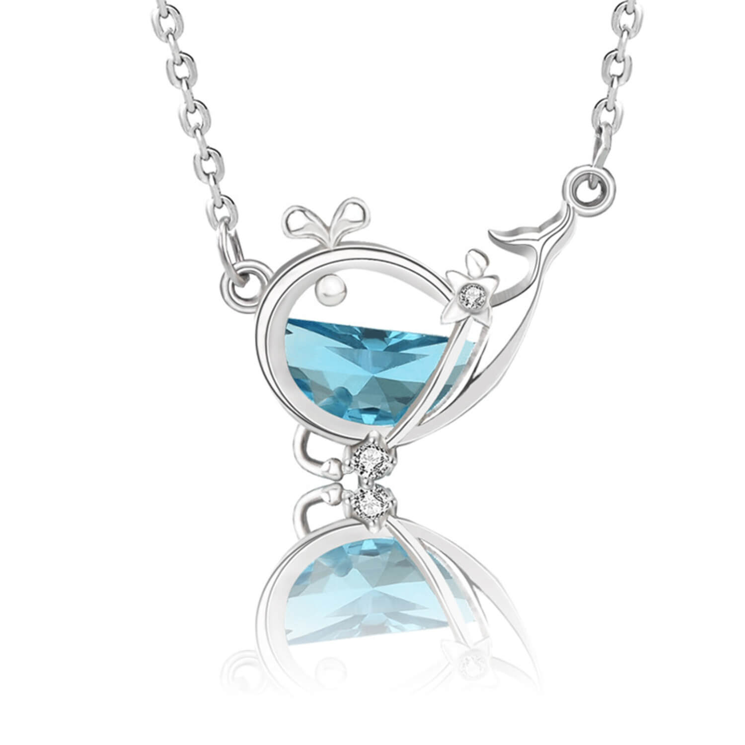 crystal whale necklace