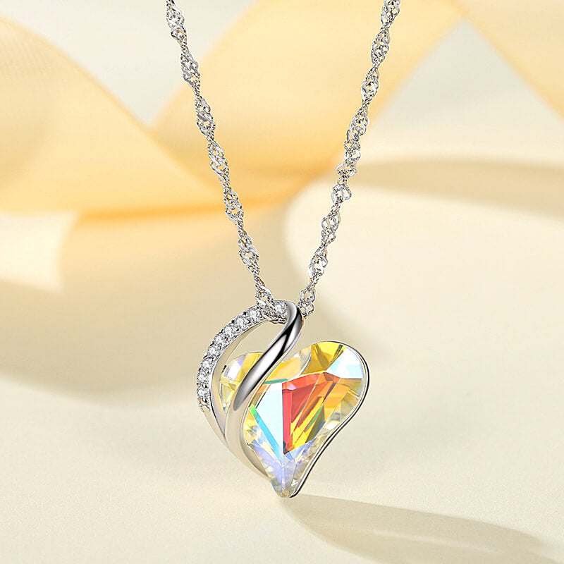 valentine gift 925 sterling silver heart necklace