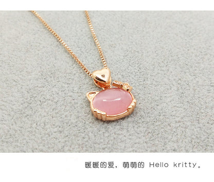 silver hello kitty necklace