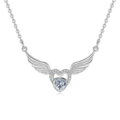 diamond heart wing necklace usa