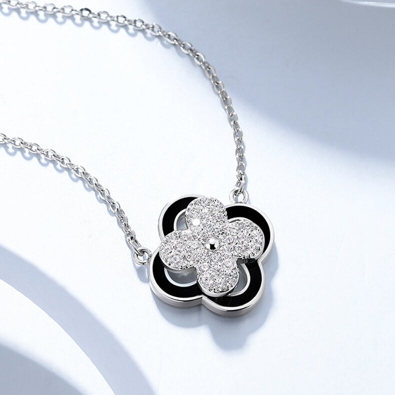 s925 clover necklace 18k gold plated