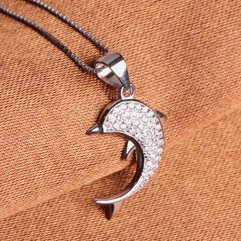 diamond dolphin necklace for girl