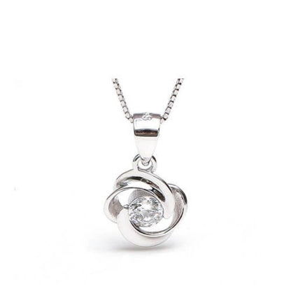 four leaf clover rotating necklace