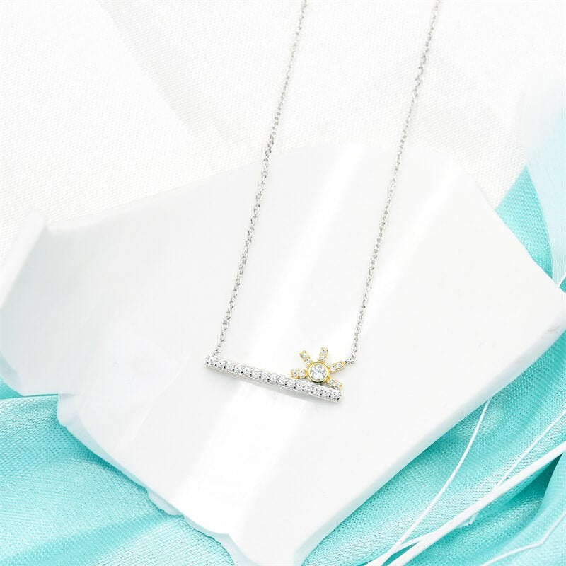 sun necklace silver