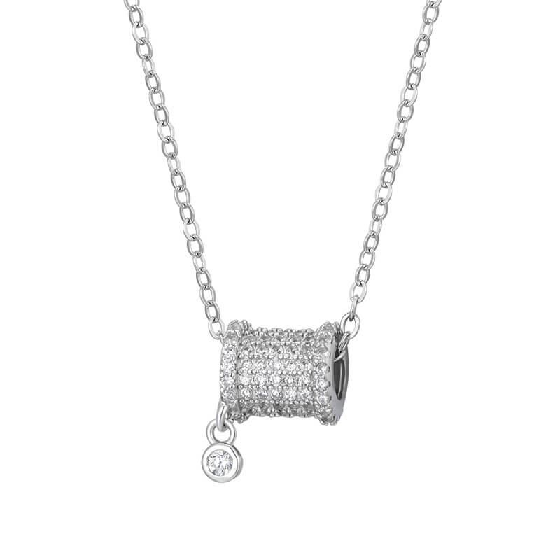 Silver Kingdom Philippines Original 18k Silver White Gold Jewelry Korean Design Silver Necklace 925 Sterling Silver (Sparkling Charm)