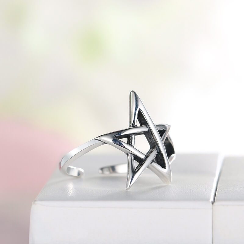 pentagram ring women's