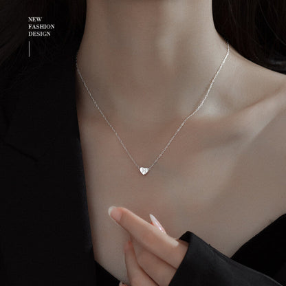 initial heart necklace silver