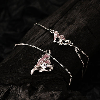 Modern Abstract Heart Bracelet Layers

