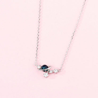 To My Daughter Moon & Stars Planet Necklace "You Are The Most Special Star in The Universe"