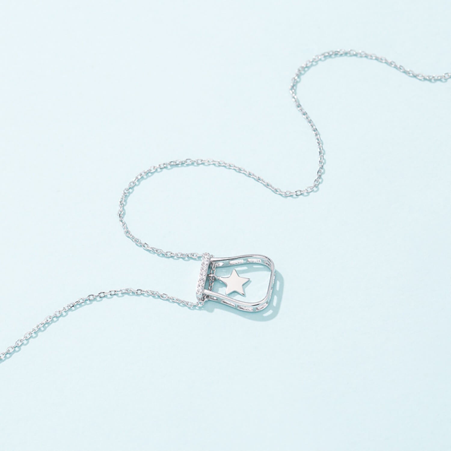silver drifting bottle necklace