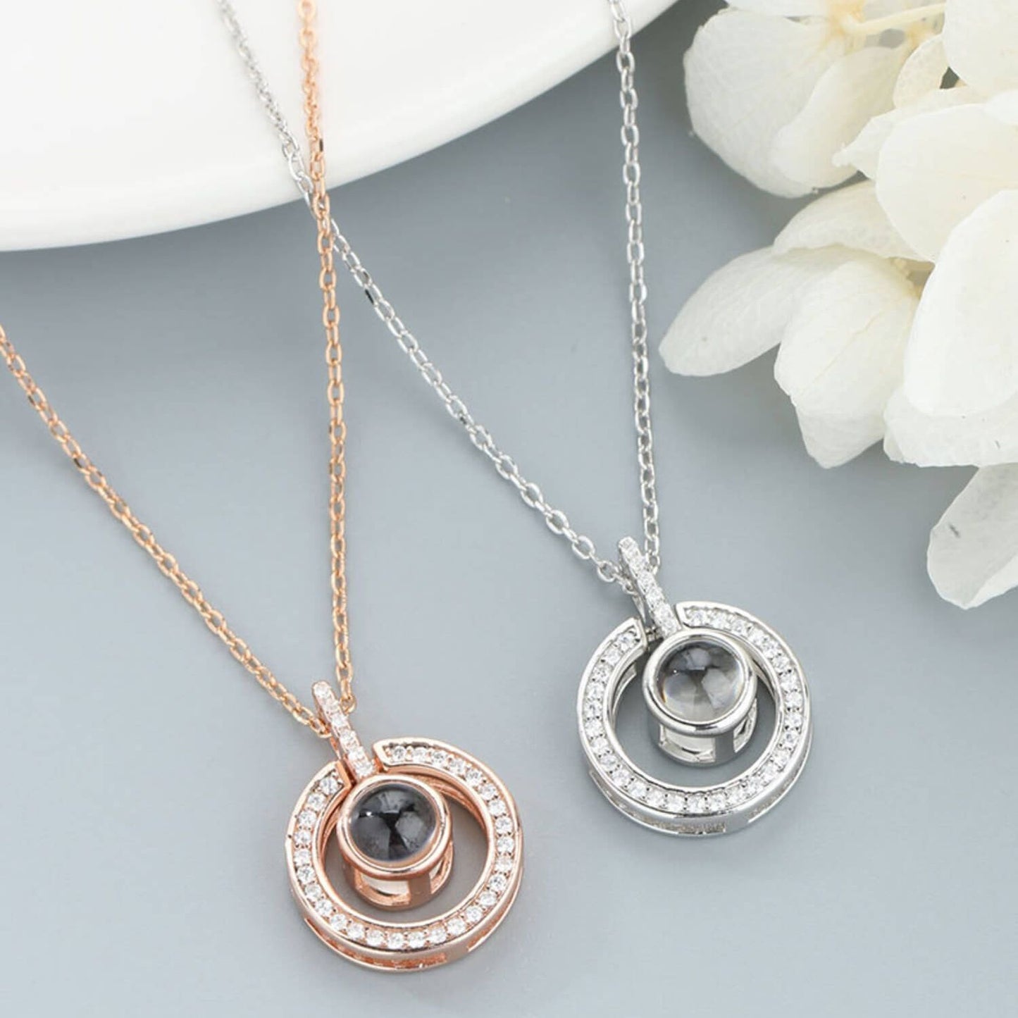 custom photo projection necklace