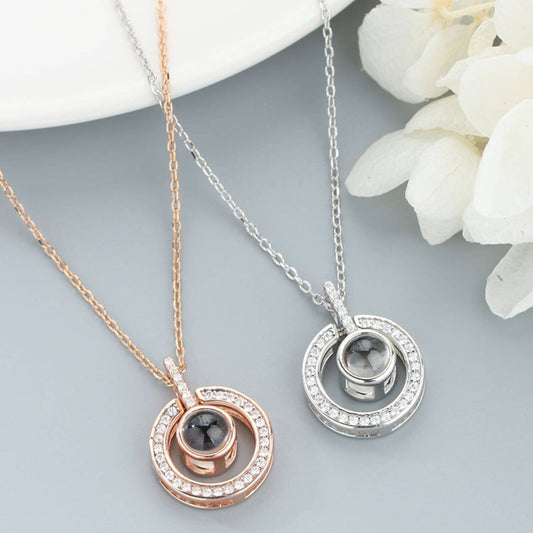 custom photo projection necklace