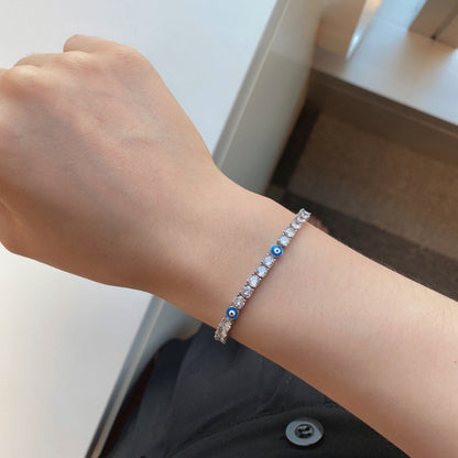 tennis devils eye bracelet  bracelet 925 silver