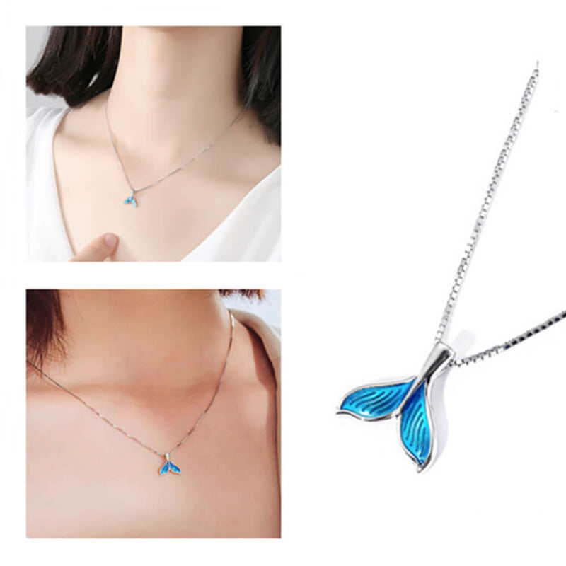 Modern Minimalist Whale Tail Necklace
