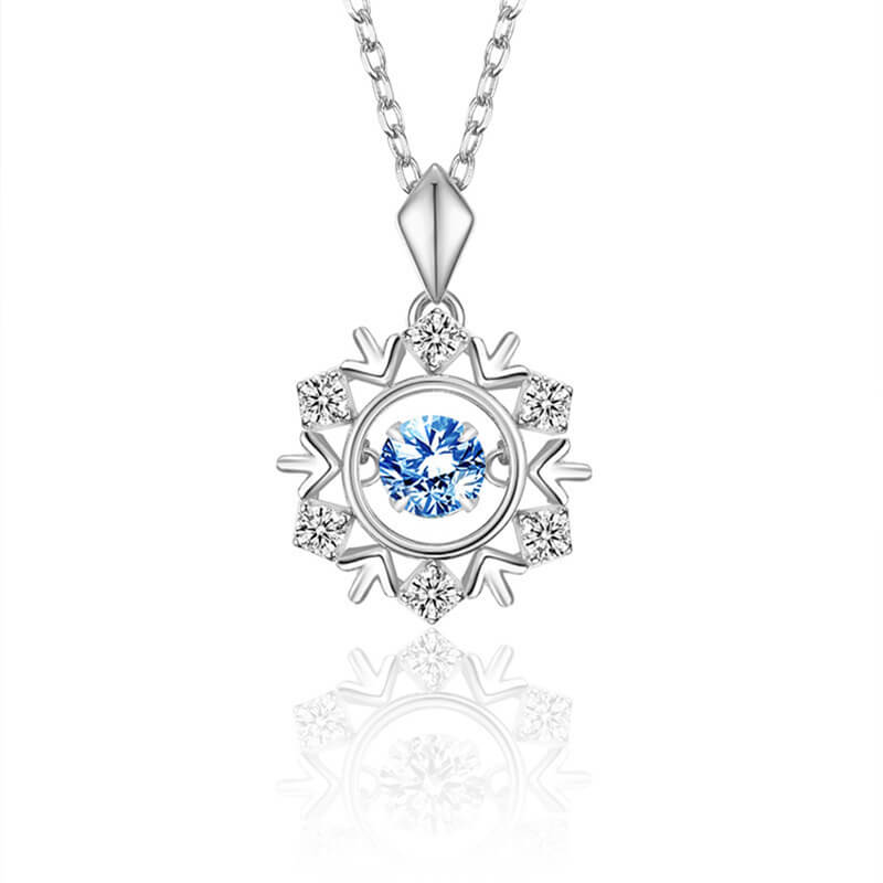 snowflake necklace white gold