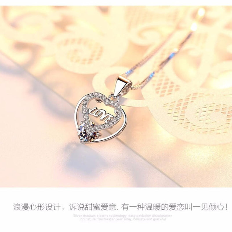 love heart diamond necklace us