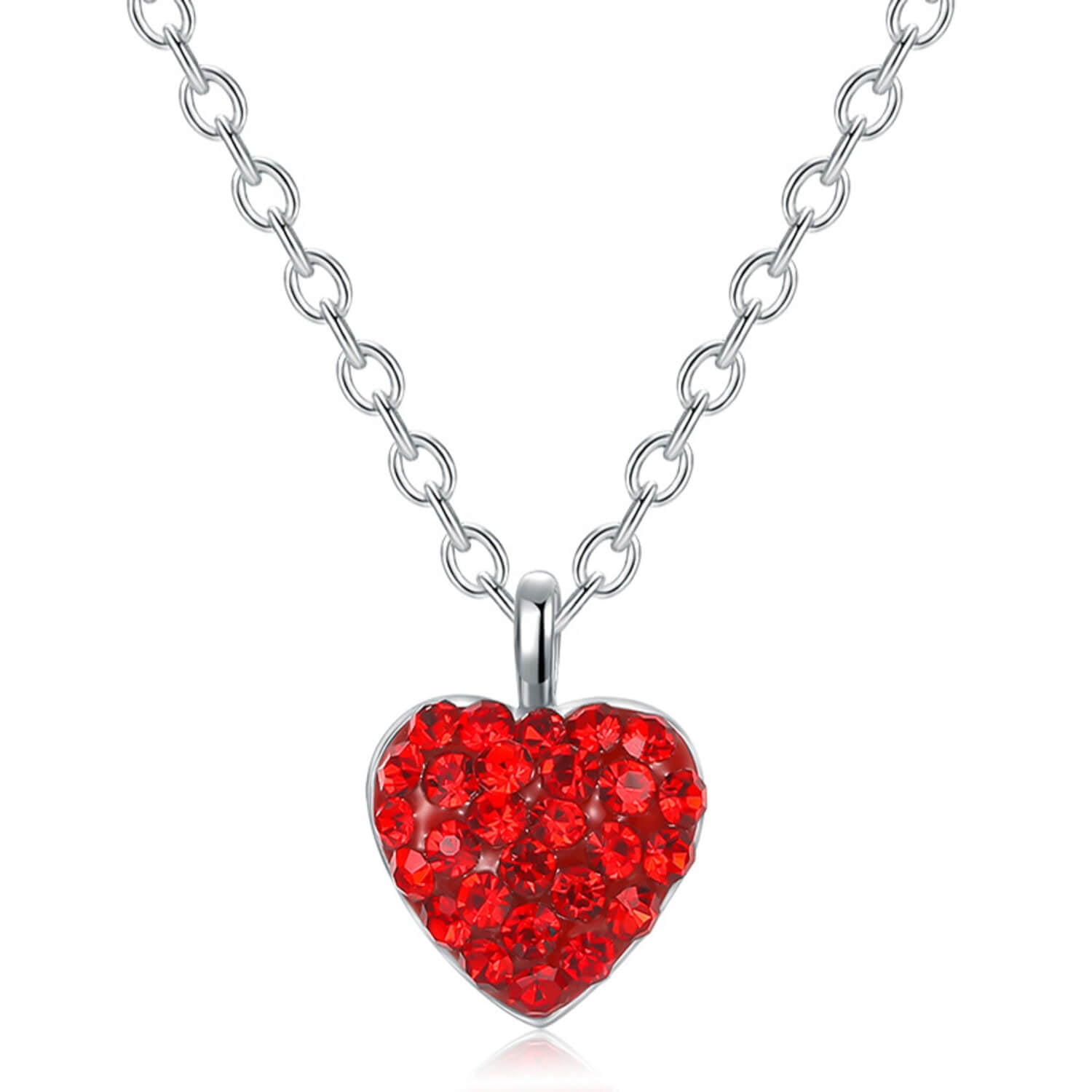 large ruby heart necklace