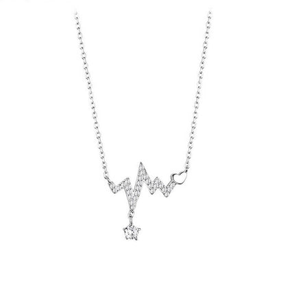heartbeat diamond necklace