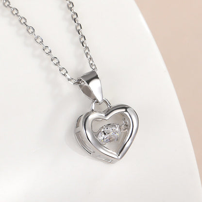 sterling silver love heart necklace