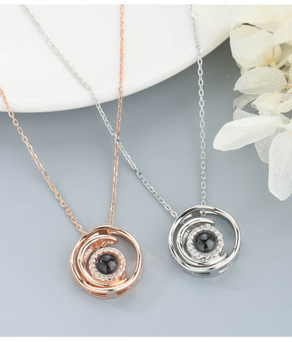 photo projection pendant necklace