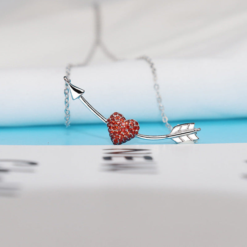 heart and arrow necklace design