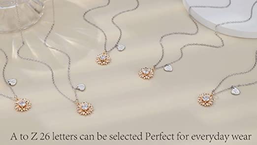 sunflower necklace gift for women