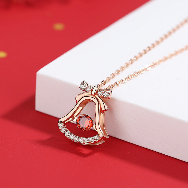 xmas necklace with red stone