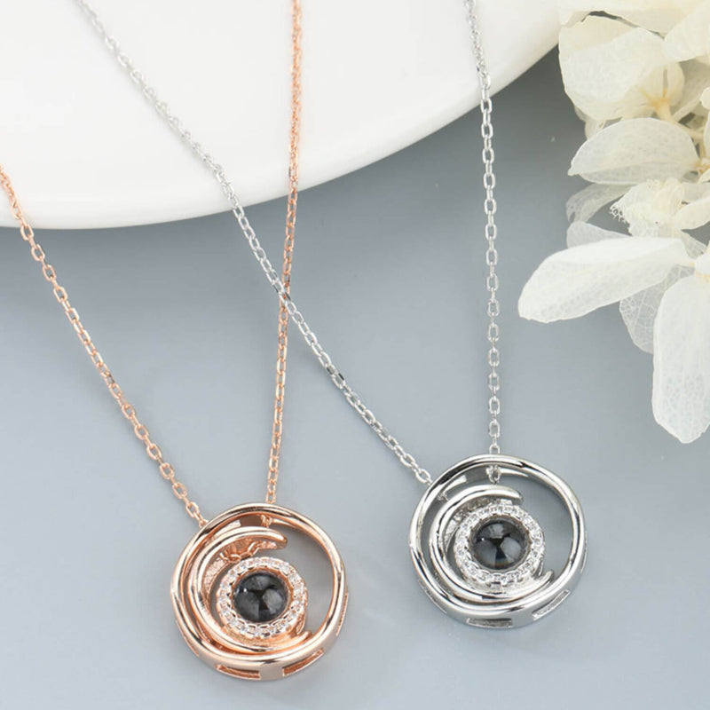 Silver Pave-Set Infinity Circle Necklace

