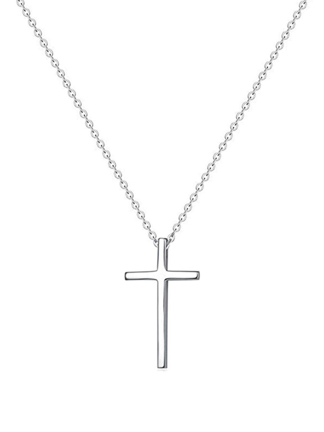 drop cross necklace
